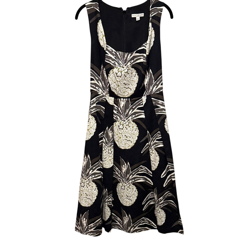 Eva Mendes New York & Company Pineapple Print Sleeveless‎ Dress